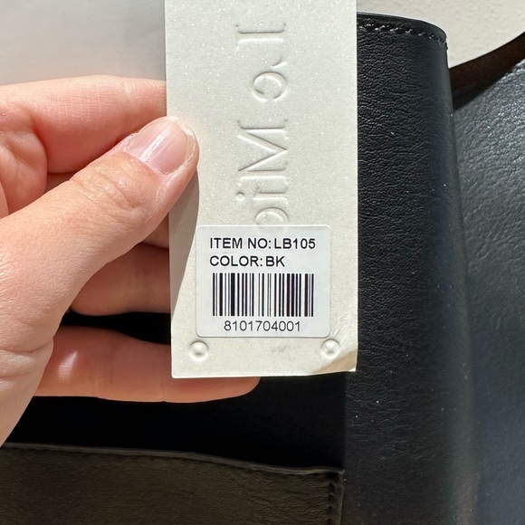 Le Miel Vegan Leather Purse, Black - Picture 8 of 8